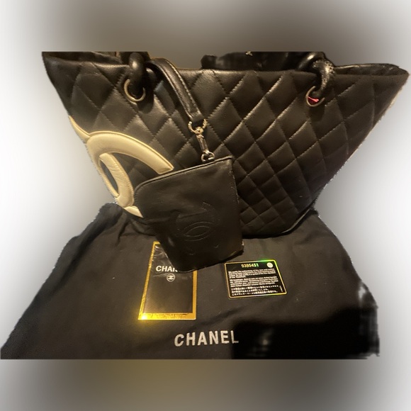 Chanel Cambon Tote Handbag Black Quilted Leather - Picture 10 of 16